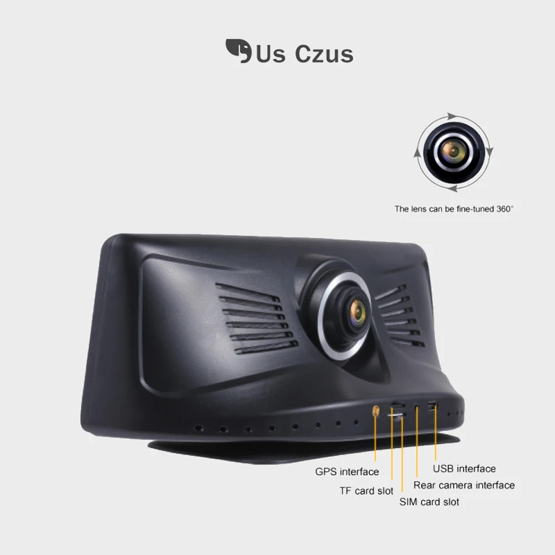 Автомобильный видеорегистратор регистратор dash cam 4G + wifi Bluetooth Android5.1 1G Ram 16G Rom 8