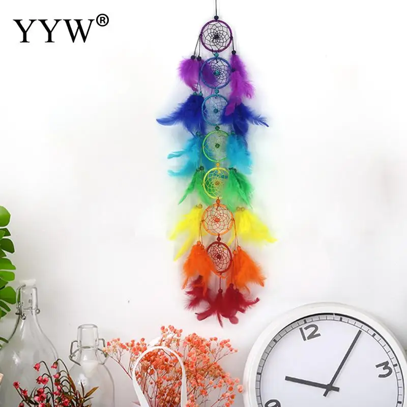 В скандинавском стиле Ловец снов красочные перья Охотник вещество обручи