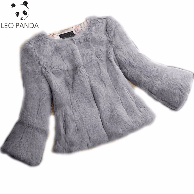 Шуба из натурального кроличьего меха новинка зимы 2019 куртка 100% фабричная оптовая