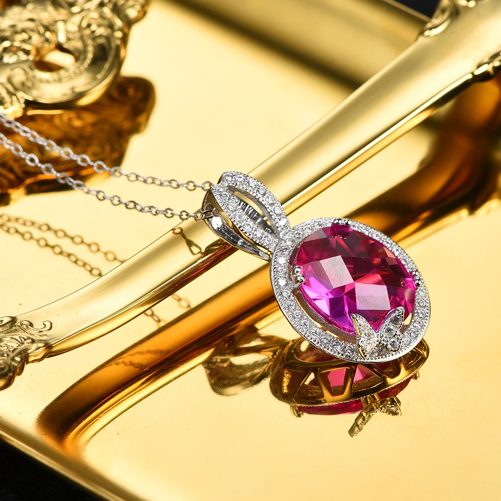Женские серьги из серебра 925 пробы с розовым камнем 7 91 карата|fine jewelry|pendant jewelrypendant |