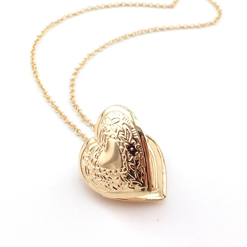 Lover Подарок Фоторамки может открыть медальон с гравировкой подвеска сердце