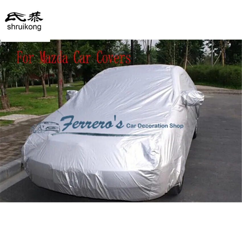 

Автомобильные чехлы, водонепроницаемая защита от солнца, УФ, пыли, дождя, серого цвета, для Mazda 3 Axela 2 5 6 ATENZA CX-5 CX-7