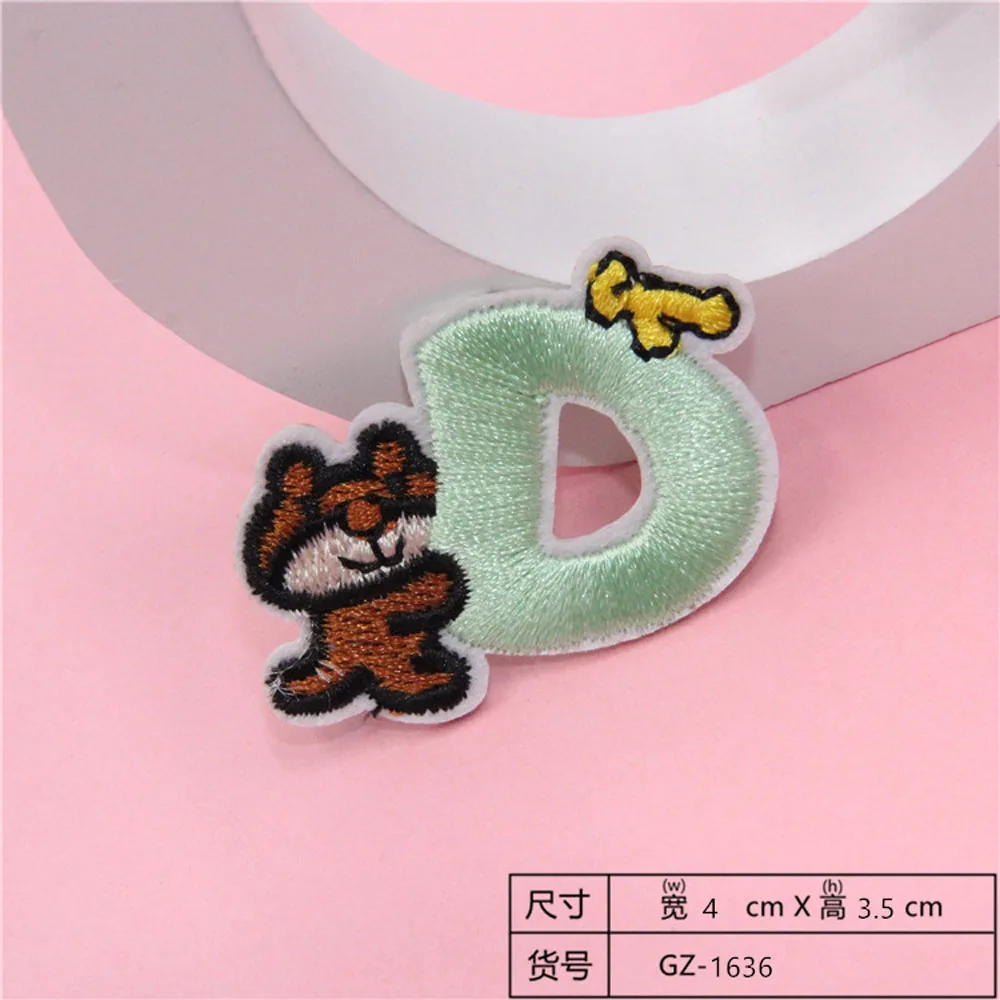

1X Fabric Embroidered 26 English Letters Patch Clothes Stickers Bag Sew Iron On Applique DIY Apparel Sewing Clothing Accessories