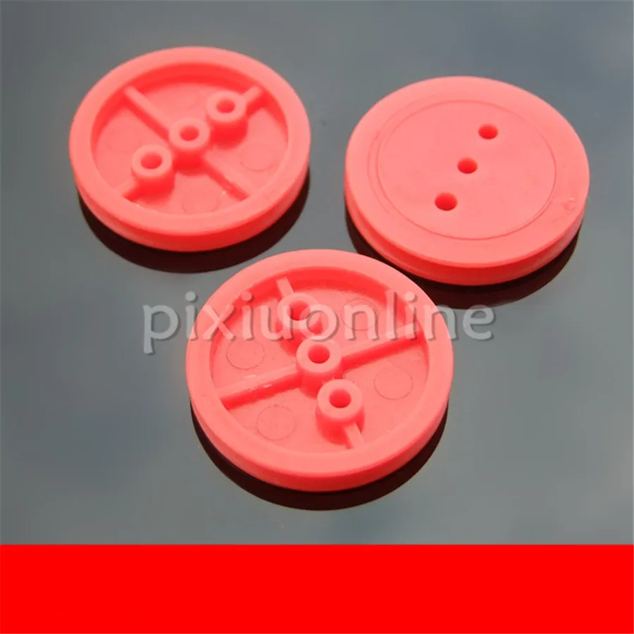 

5pcs/lot K925b Red Plastic Model Belt Pulley 242AB 2*24mm Cross Wheel DIY Parts Students and Children Free Sipping Russia