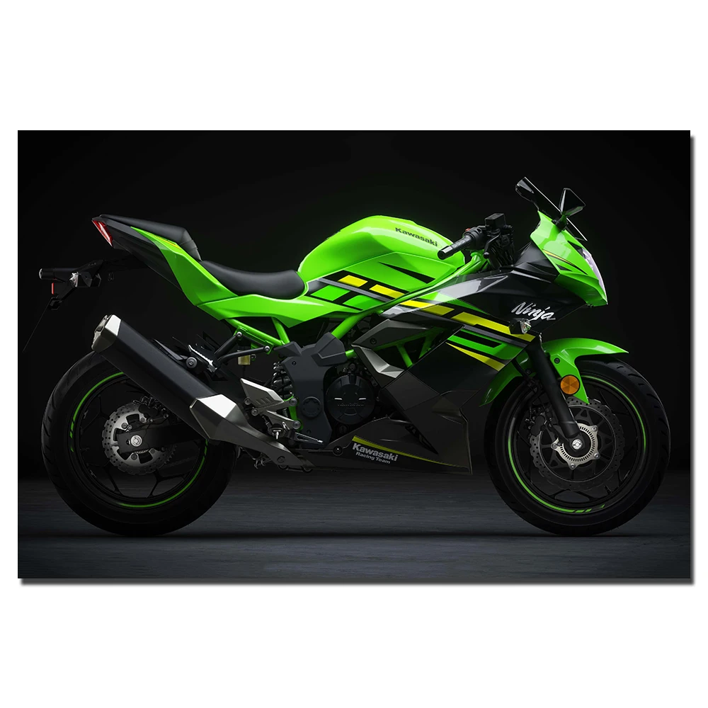 Кавасаки ниндзя 125 супер мотоцикл холст живопись декоративный плакат и принты