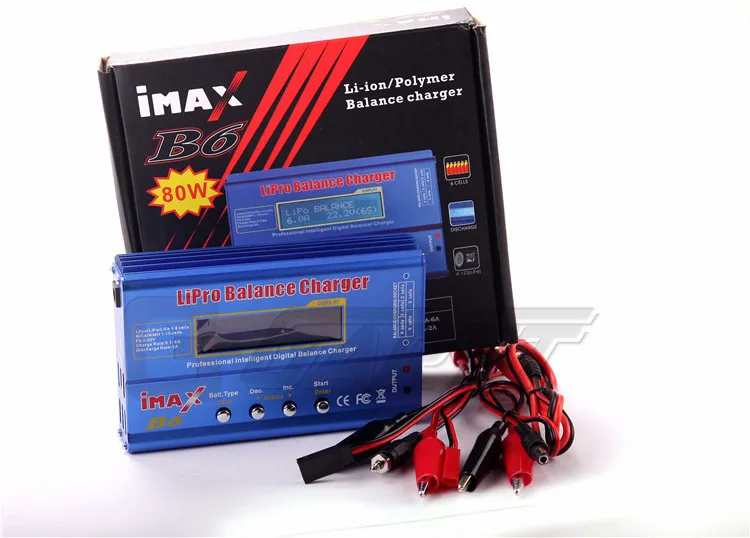 Бесплатная доставка 80 Вт Imax B6 ЖК-экран RC Lipo/NiMh/li-ion/Life аккумулятор Lipro