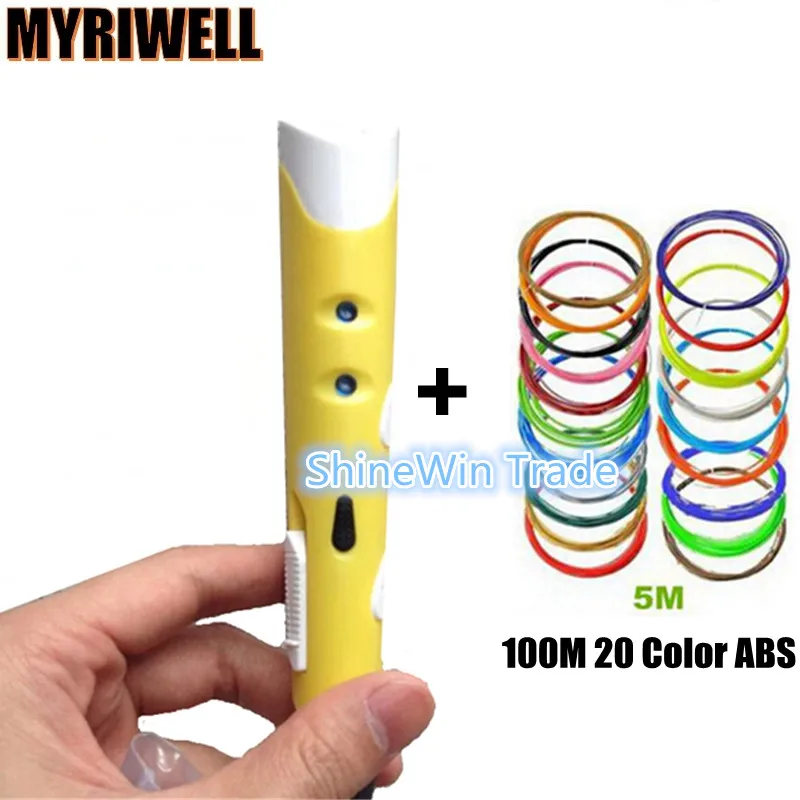 2016 Новый DIY 3D Pen Крафта Моделирование Стерео copic ABS/НОАК Накаливания caneta Ручки Art