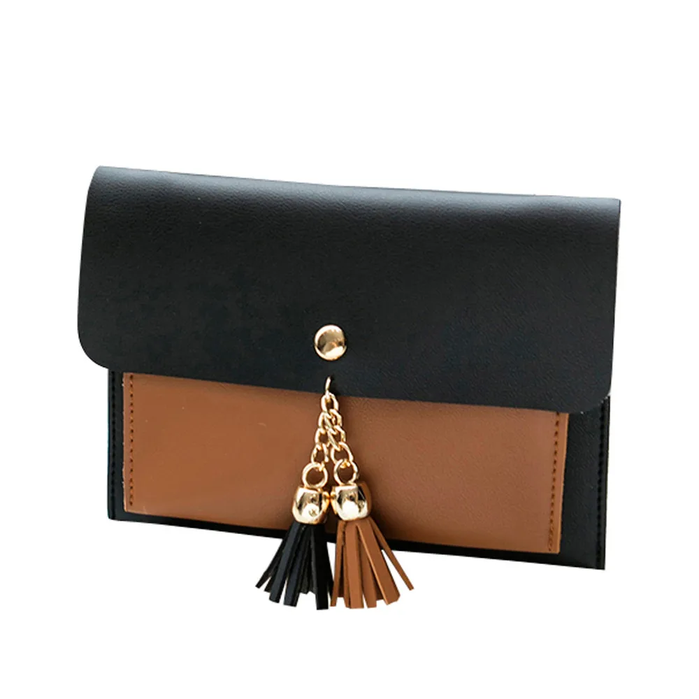 Для женщин мода двойной складной верх Ленточки Crossbody сумка на ремне телефон