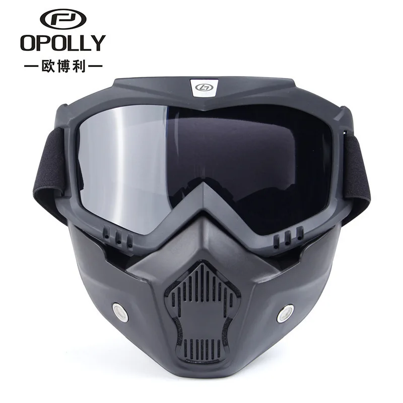 Black outdoor UV protection sand retro Harley mask goggles motorcycle helmet riding off-road | Спорт и развлечения