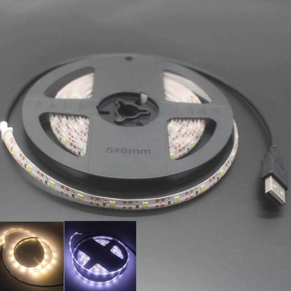 5V USB Мощность Светодиодные ленты светильник RGB 2835 3528 SMD HD ТВ настольных ПК Экран