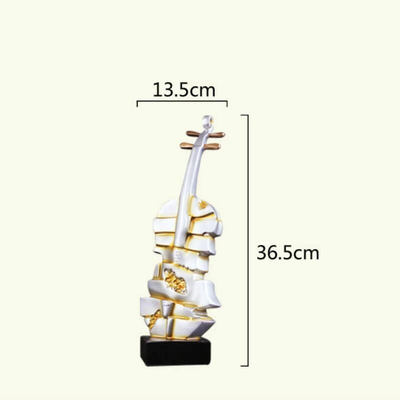 

Nordic Violin Sculpture Resin Piano Figurines Accessories Home Creative Music Violin Decoration Miniatures Statue Model Crafts