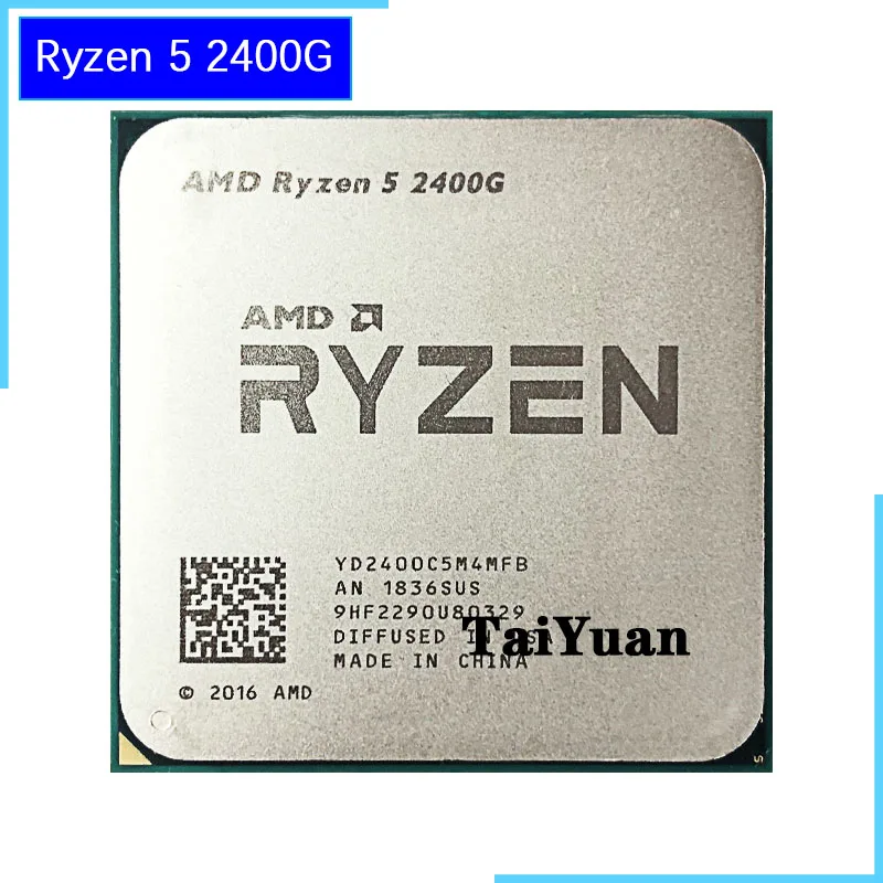 Четырехъядерный процессор AMD Ryzen 5 2400G R5 3 6 GHz с четырехъядерным процессором 65W