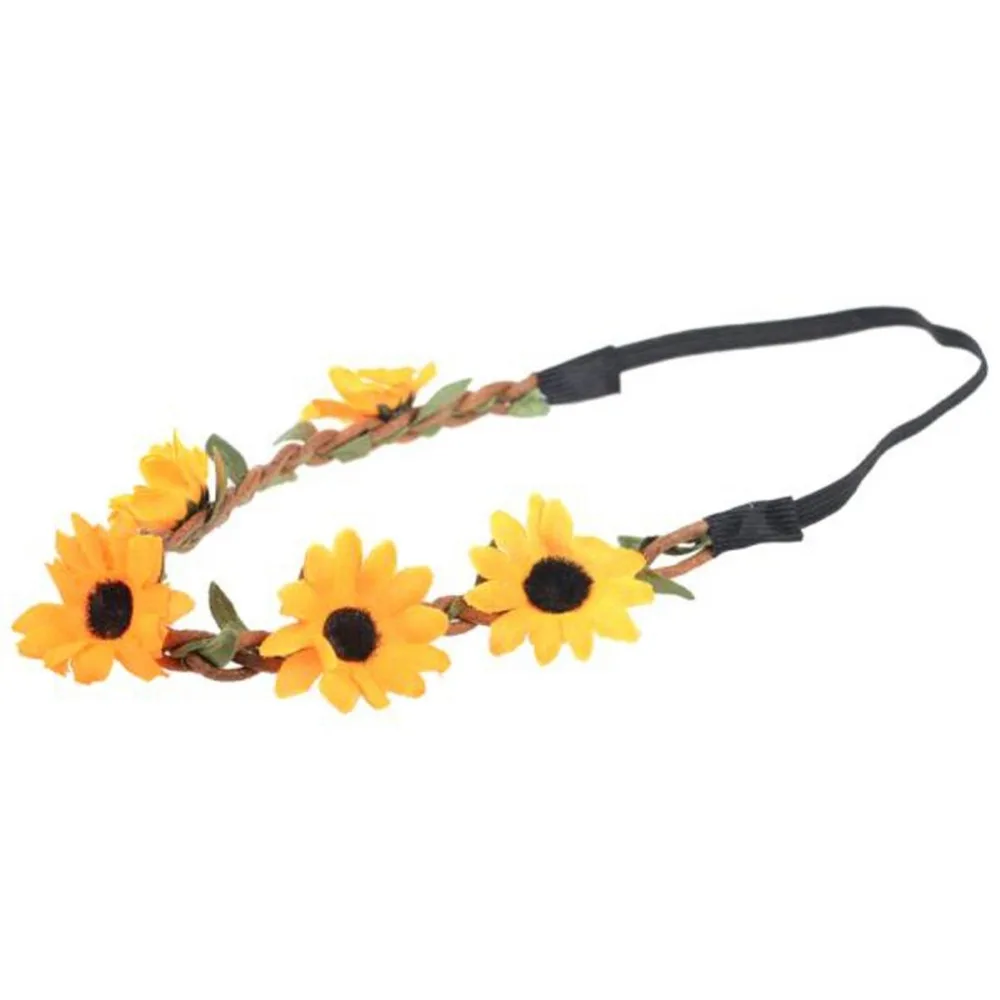 Милые дамы эластичный цветок 6 цветов гирлянды головная повязка летние пляжные