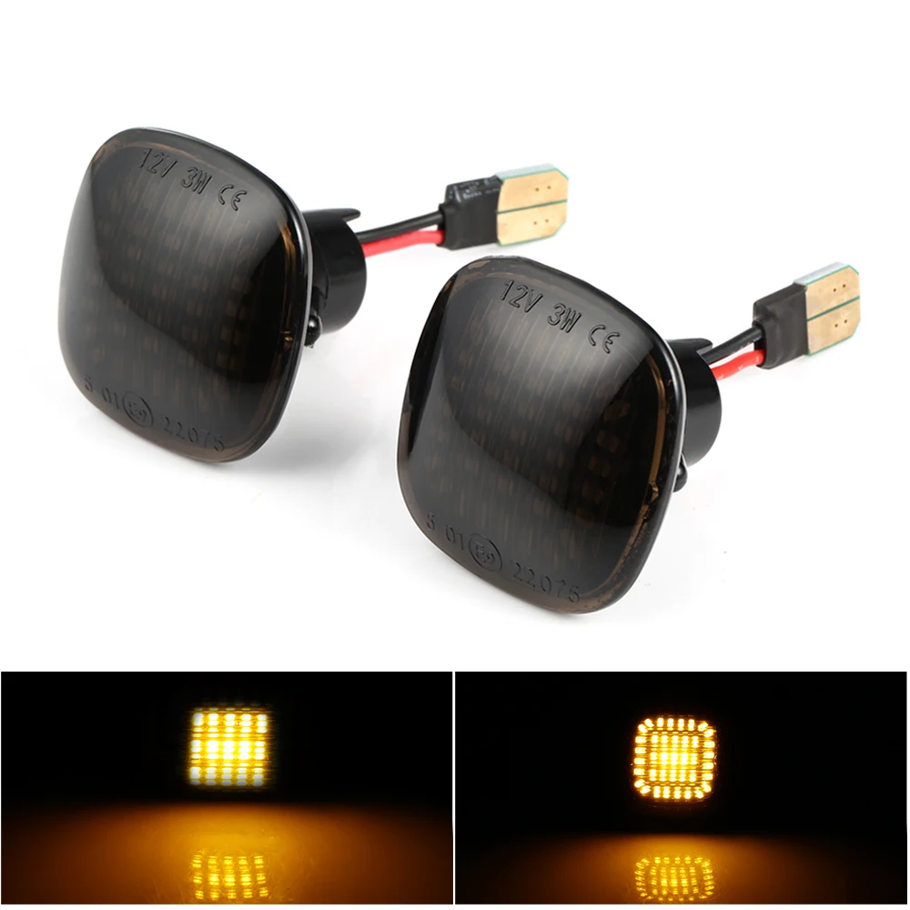 2 шт. светодиодный динамический Боковой габаритный фонарь указателя поворота для