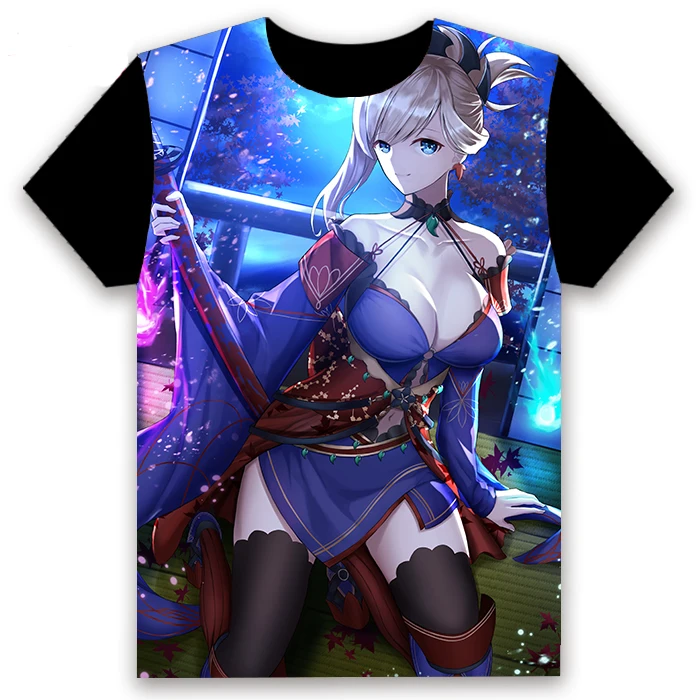 Футболка Аниме Манга Fate/Grand Order Miyamoto Musashi Косплей короткий рукав женские мужские черные футболки Топы повседневные летние Забавные Рубашки