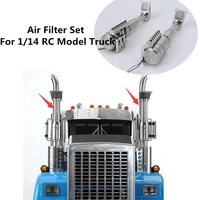 rc car american truck metal air filter with led lights sets for 114 rc tamiya king hauler actros globe liner rc toys truck