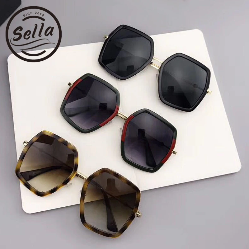 Селла Новое поступление полигон крупные женские солнцезащитные очки лето