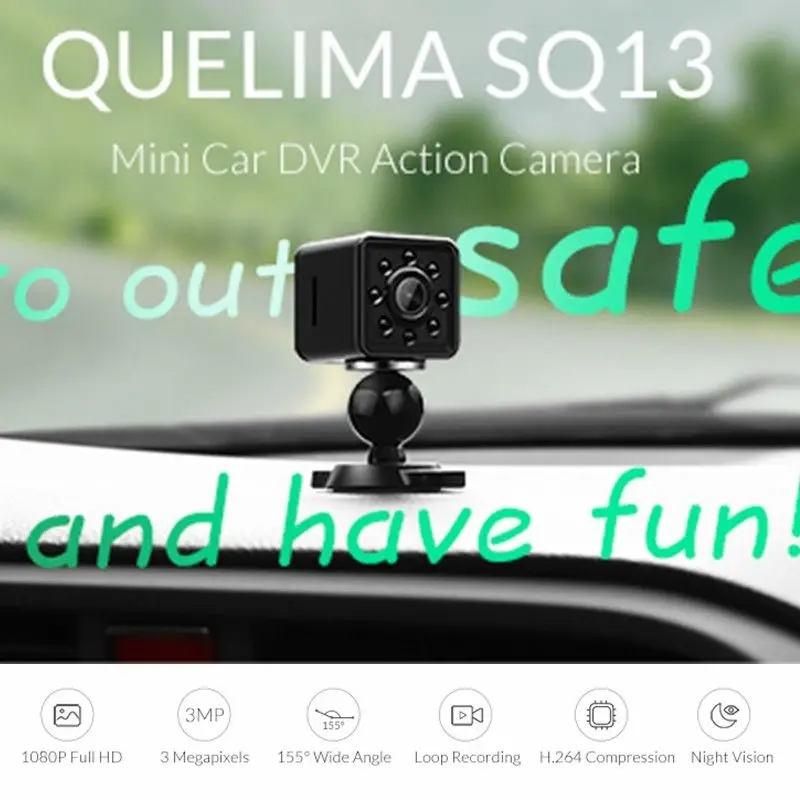 16 Гб карта + Quelima SQ13 WiFi DVR рекордер ночного видения мини камера 1080P HD USB|Камеры
