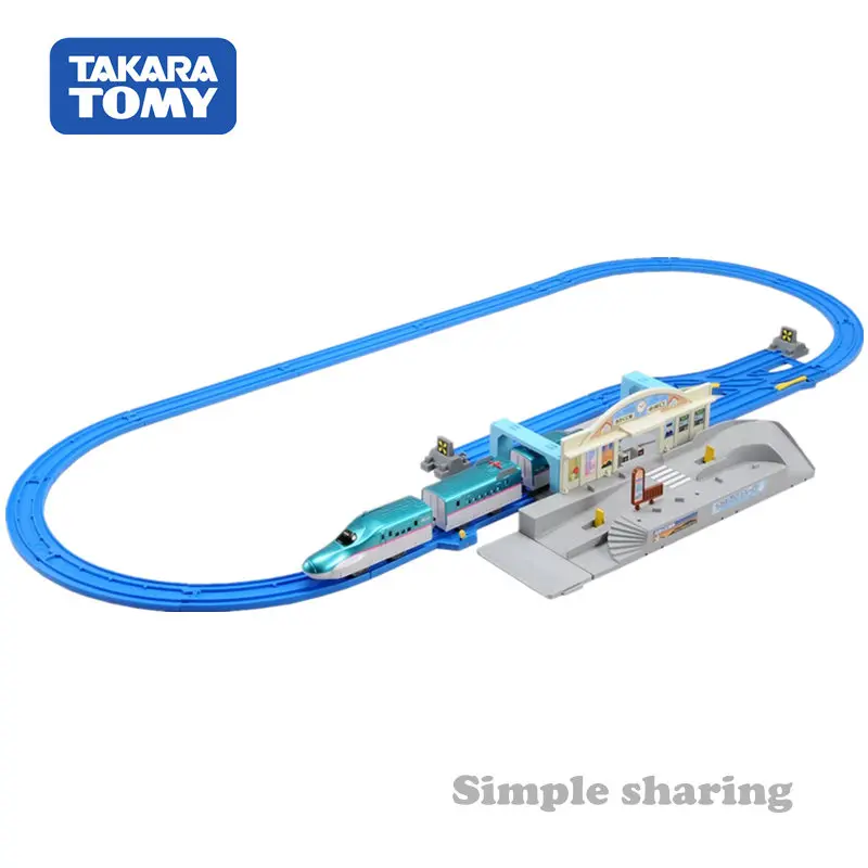 Набор моделей Takara Tomy Tomica Plarail E5 Hayabusa Station литой миниатюрный поезд забавные
