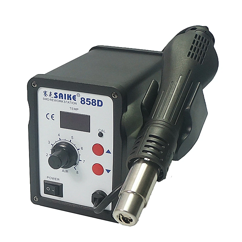 Saike 858D светодиодный цифровой ESD паяльная станция горячего воздуха пистолет 700 Вт
