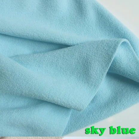 Двухсторонняя флисовая ткань небесно голубого цвета толстовки с капюшоном