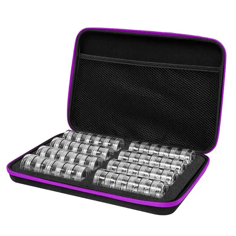 Purple 48 15/48 слотов алмазная живопись обечайки украшения для ногтей крестиком чехол держатель для дома со стразами для хранения Организатор сумка - Цвет: Purple 48