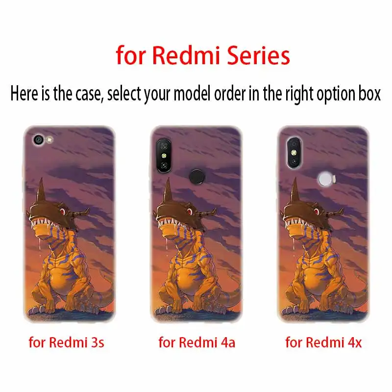 Силиконовый прозрачный чехол Digimon с японским аниме для Xiaomi Redmi Note 10 9 8 7 6 5 Pro Max 9T 8T 10S