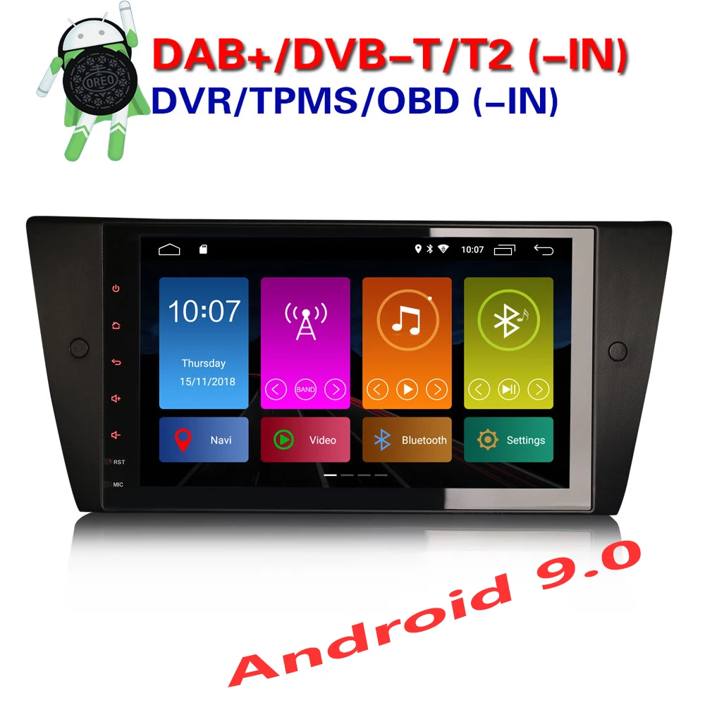 Erisin ES2990B 9 &quotАвтомобильный мультимедийный плеер авто радио Android 0 DAB + DVR OBD GPS для BMW