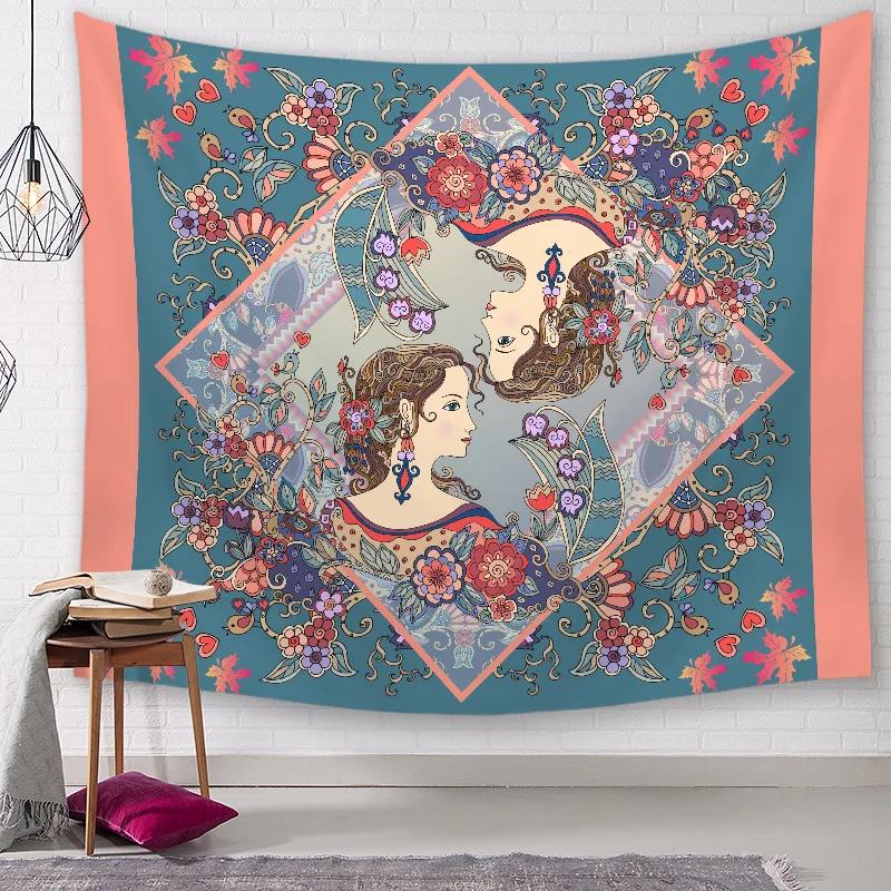 beautiful boho bohemian tapestry vintage floral indian wall hanging decoration for home elephant moroccan tapiz decor | Дом и сад