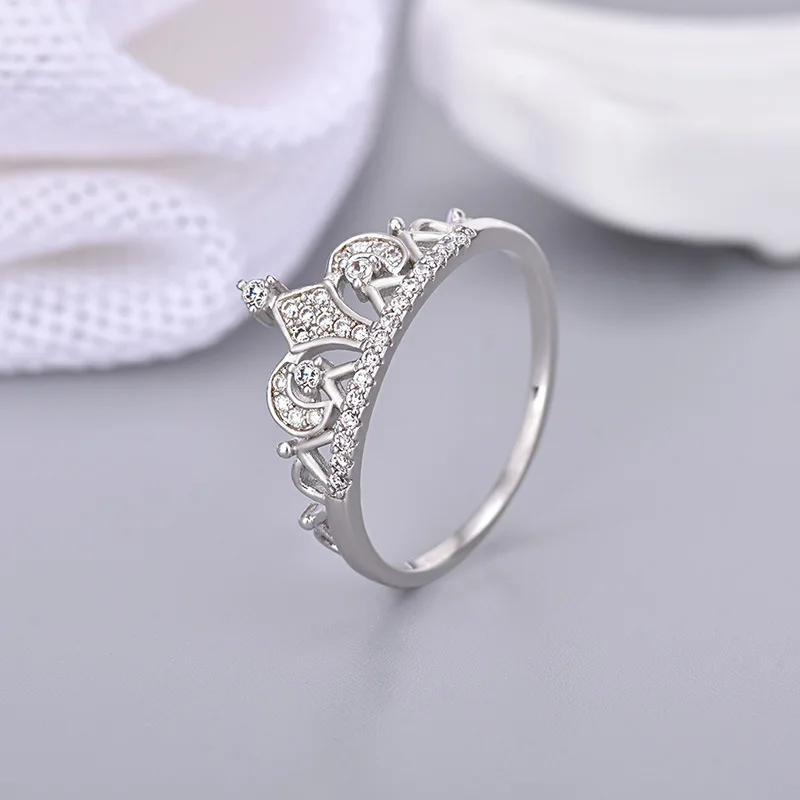 European Fashion 925 Sterling Silver Crown Women's rings Party Ring Engagement ring Wedding Band Gift Jewelry anneau de mode | Украшения