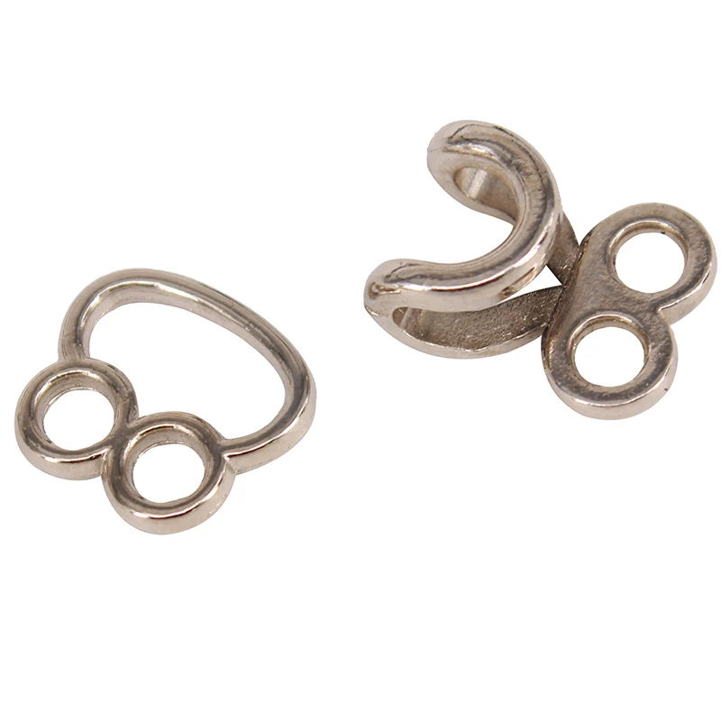 Застежка для одежды и сумок металлический удлинитель талии серебристого цвета с