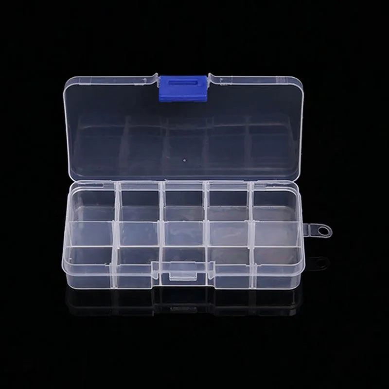 10/15/24/36 Compartments Plastic Transparent Organizer Jewel Bead Case Cover Container New Storage Box For Jewelry Pill Holders | Дом и сад