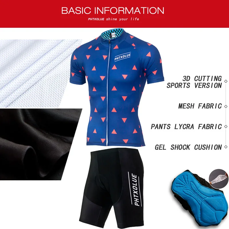 Одежда для велоспорта PHTXOLUE/дышащая быстросохнущая Мужская одежда комплекты с