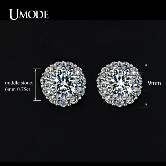 UMODE Популярное изделие модные ювелирные украшения для женщин серьги гвоздики с