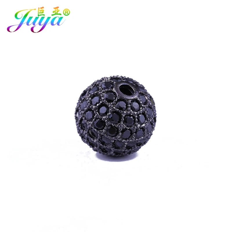 Metal Black 10mm Juya DIY Бисер для изготовления ювелирных изделий, очаровательный бисер, голова Пантеры, корона, аксессуары, бусины для женщин и мужчин, браслет из натуральных камней, изготовление - Цвет: Metal Black 10mm