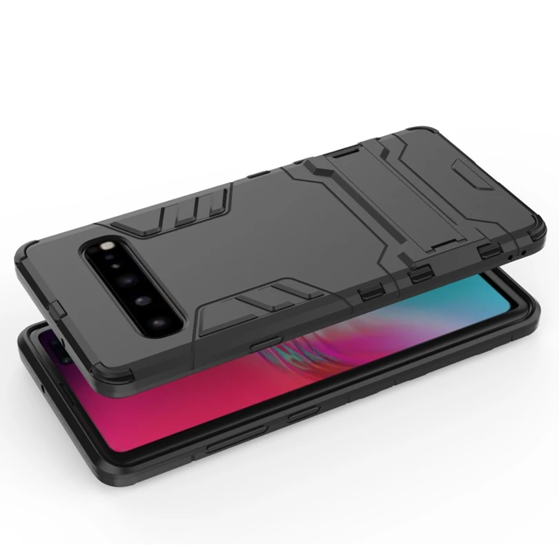 Для samsung Galaxy S10 (5G) Чехол ударопрочный автомат Броня гибридная резина силикон