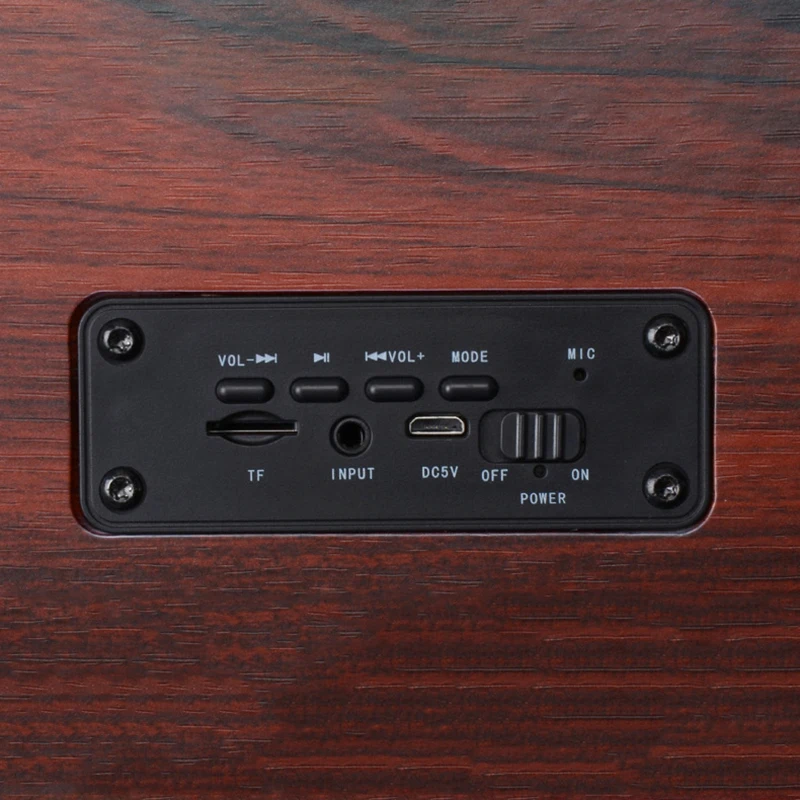 

Portable Bluetooth speaker Portable Wireless Bluetooth Speaker Wooden Stereo Subwoofer Loudspeaker Hands-Free TF Card AUX