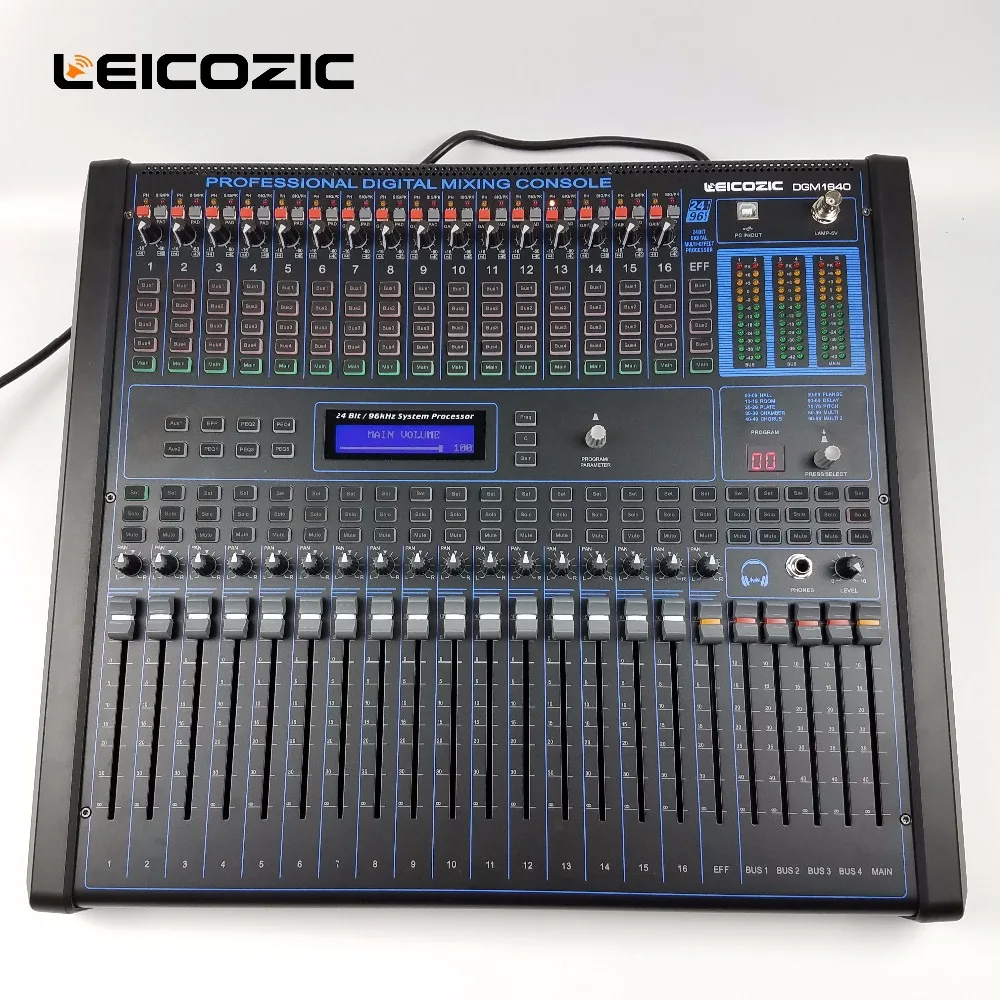 Leicozic 16-канальный цифровой аудио смеситель 1" стойку смесители Профессиональный микшерный пульт Цифровой dj оборудование live смесители для сцены