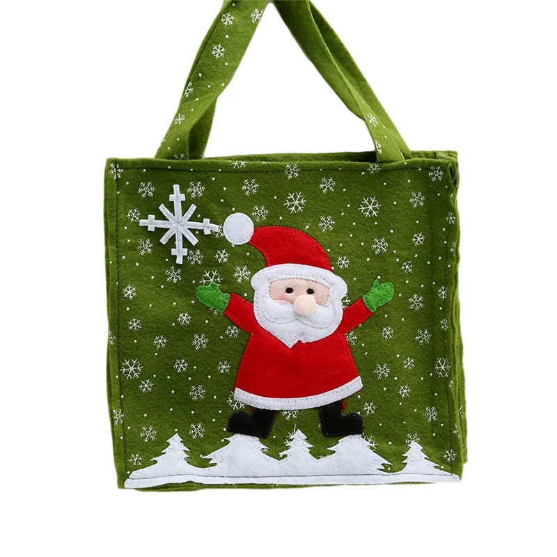 Снеговик Санта Клаус подарочные пакеты с Рождеством конфеты сумки чулок
