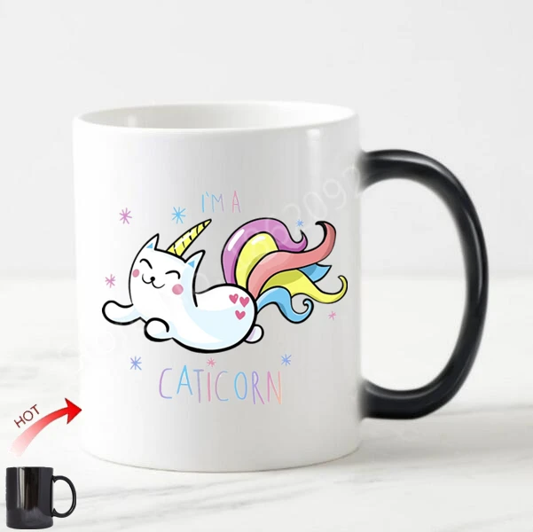 Kawaii милые Caticorn волшебная кружка бег котенка Единорог чашки и кружки для кофе