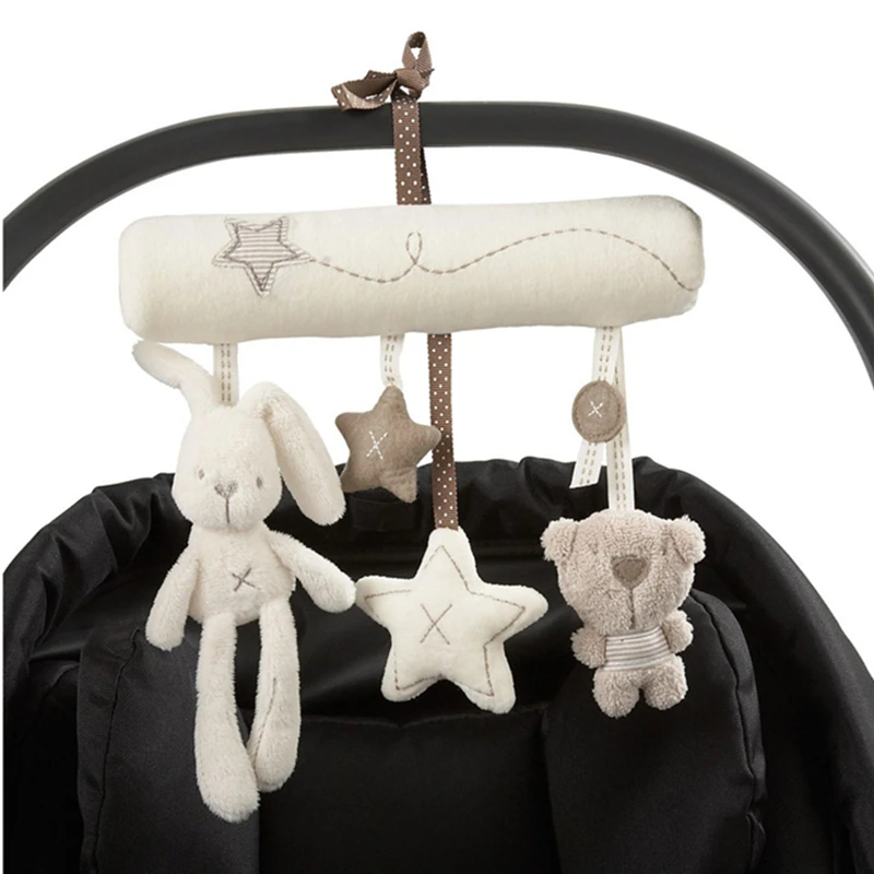 Лидер продаж музыкальный мягкий плюшевый кролик и медведь детская погремушка