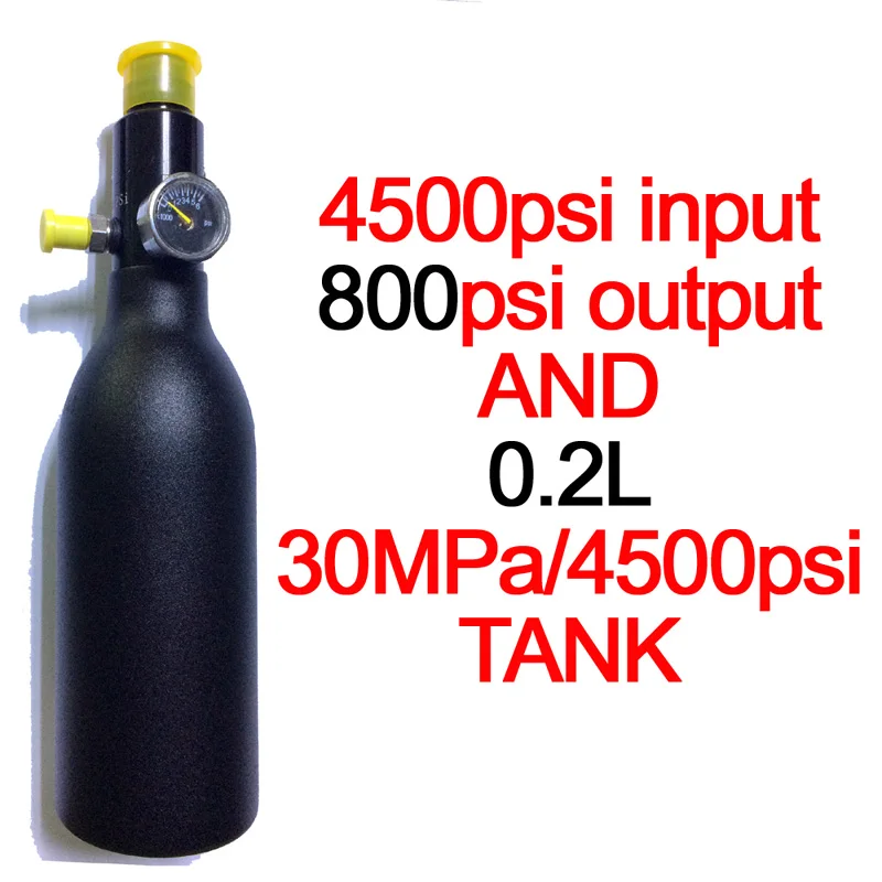 Пейнтбол PCP Дайвинг Альпинизм Воздушный бак цилиндр 4500psi/30MPA 0,2 0,35 0.45L HPA высокосжатая бутылка M18* 1,5 регулятор