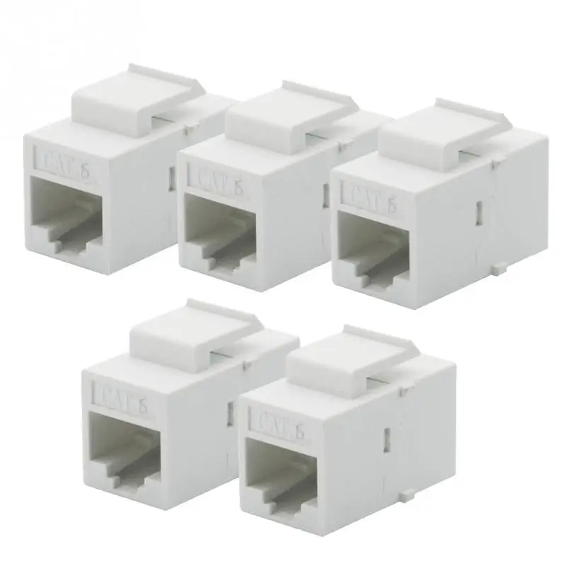 5 шт. в наборе CAT6 RJ45 гнездо муфта вставка защелкивающийся разъем адаптер порт для настенной плиты розетка панель Whi