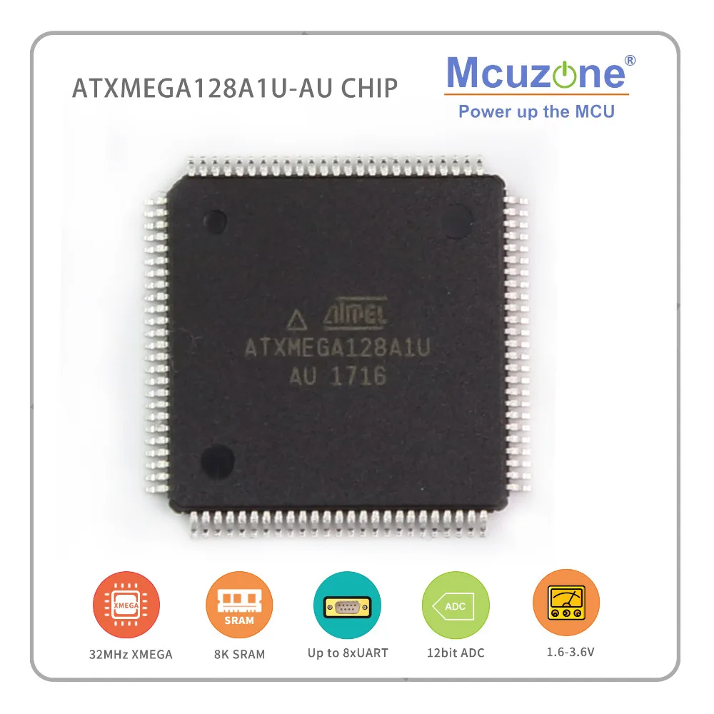 ATXEMGA128A1U AU чипы (ATMEL atxmega AVR) xmega128A1U 8 UART ADC DAC PDI JTAG 128A1U|chip|1u |