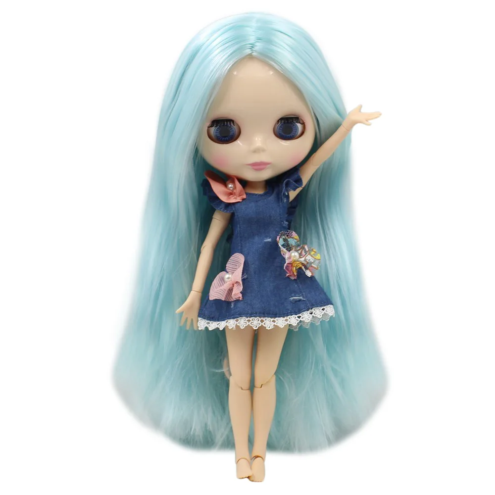ICY DBS Blyth doll 1/6 bjd шарнирная кукла с синими волосами для суставов тела блестящее