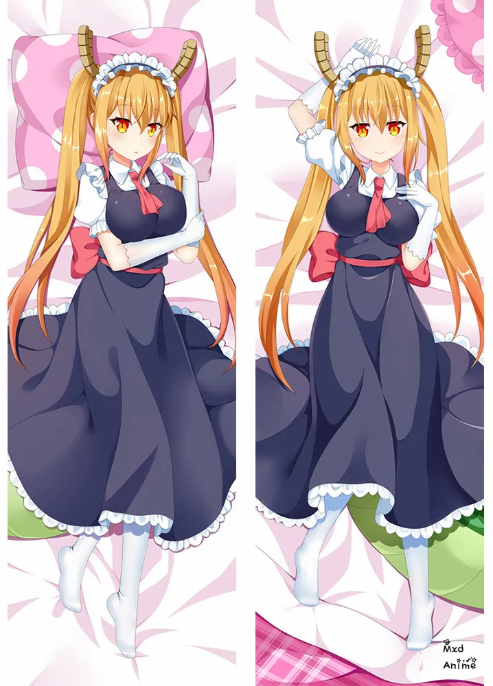 Наволочки с рисунком аниме Miss Kobayashi's Dragon Maid Tohru &amp Elma Kanna Kamui Подушка Dakimakura