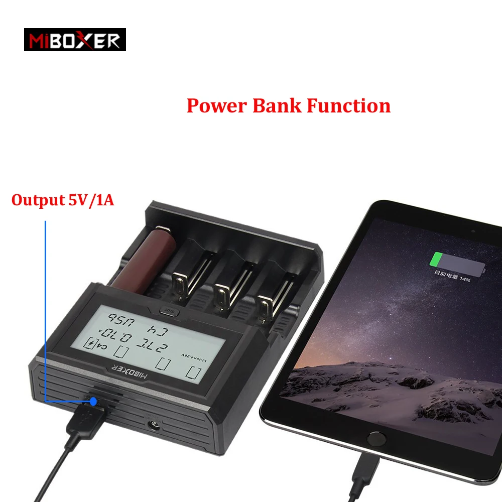 Зарядное устройство Miboxer для аккумуляторов li ion/Ni MH/Ni Cd 4 слота 3 а/партия ЖК экран