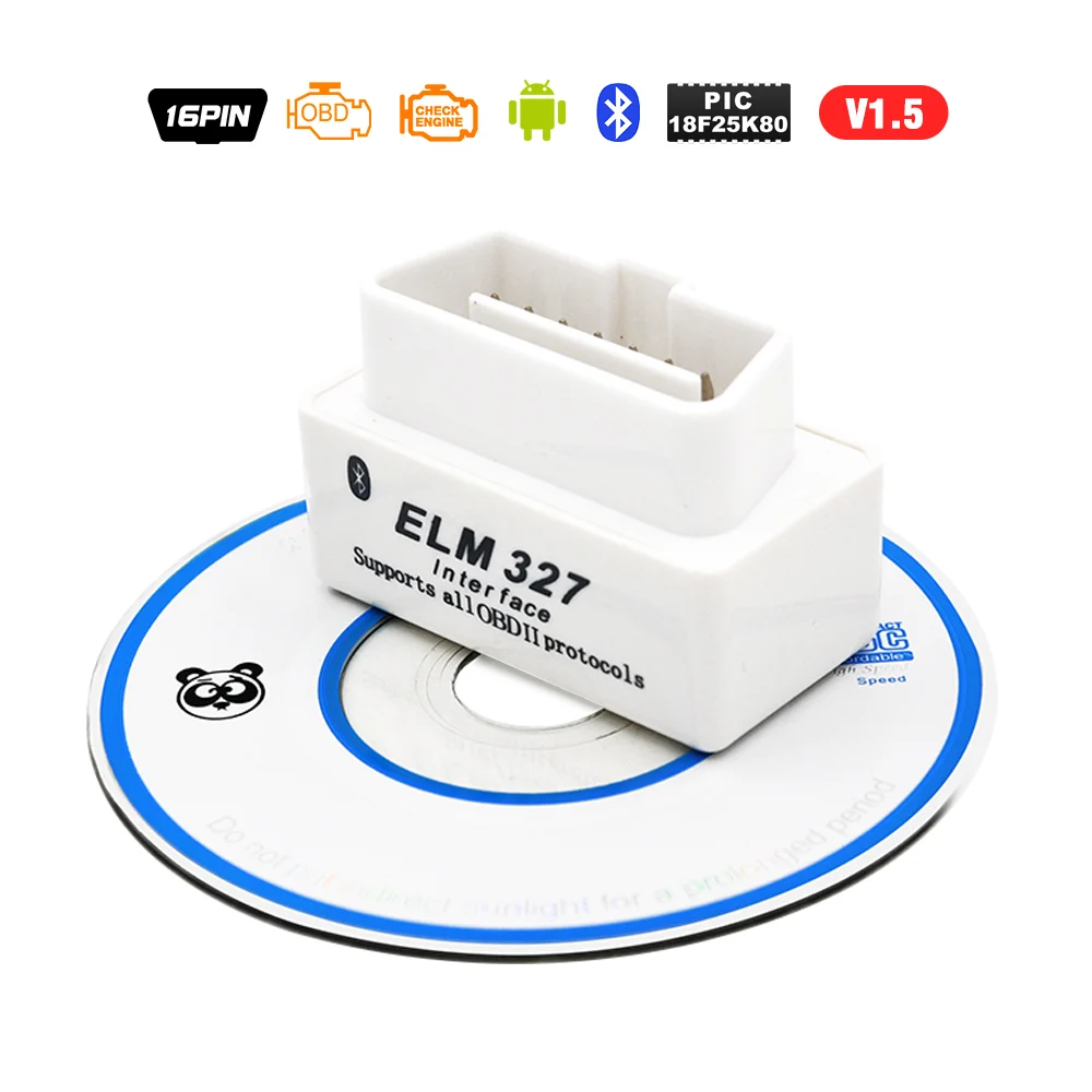 ELM327 usb мини Bluetooth V1.5 PIC18F25K80 OBD2 считыватель кодов Сканер V2.1 Супер Мини ELM 327 wifi Android obd2 диагностический инструмент - Цвет: v1.5 bluetooth