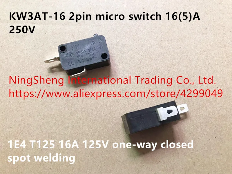 KW3AT-16 2pin микро переключатель 16(5) A 250V 1E4 T125 16A 125V односторонняя точечная Сварка