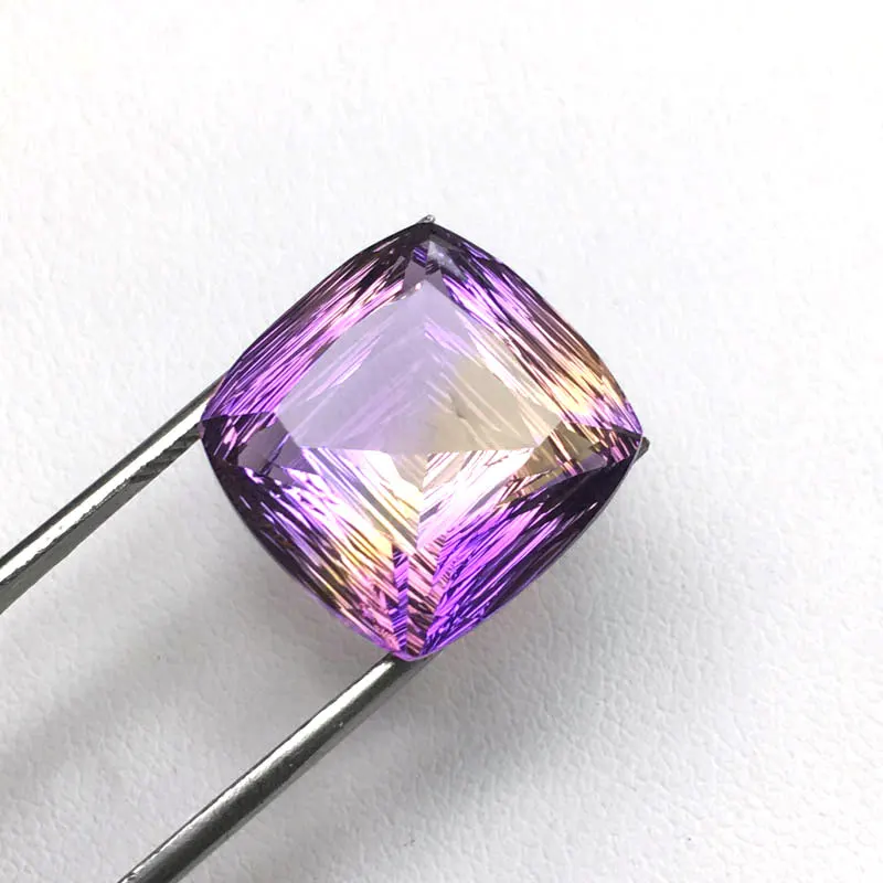 CSJ реальные Природный Аметрин свободные драгоценные камни яркие вогнутые Honeycom